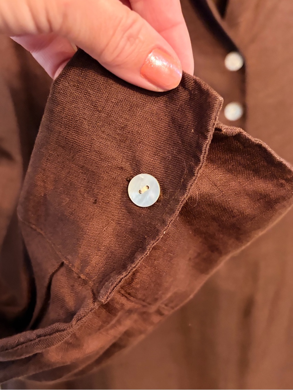 Part Two Vintage 100% Linen Longline Tunic Shirt Dress | Scandinavian Minimalist - Picture 5 of 7